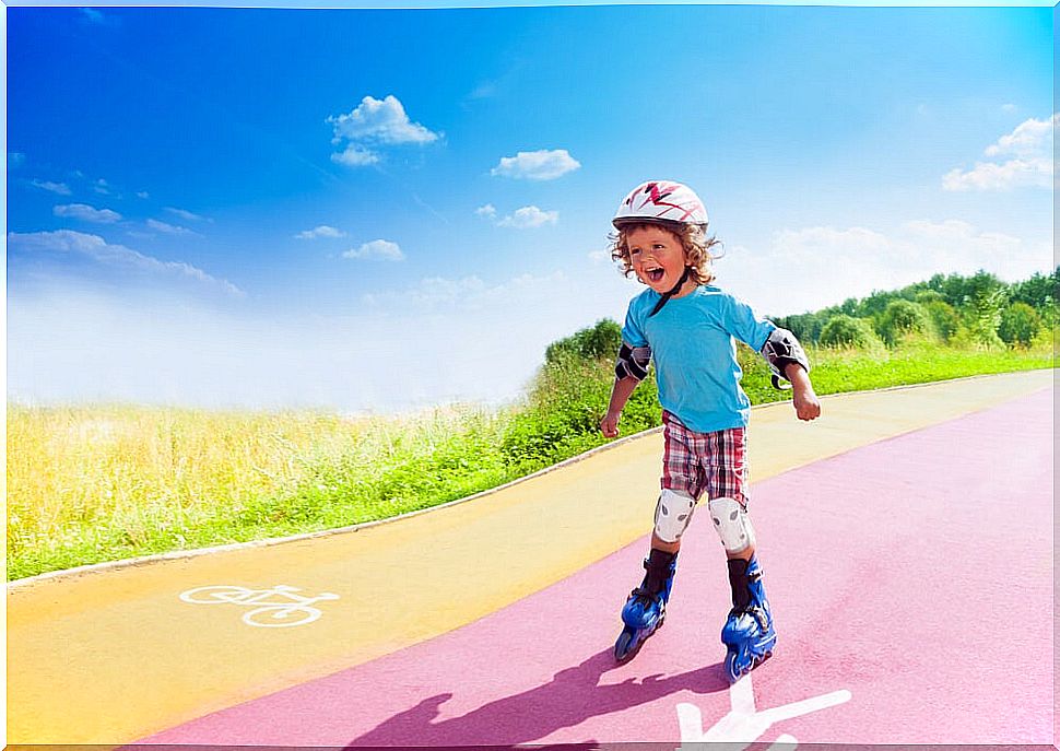 How to teach a child to inline skating