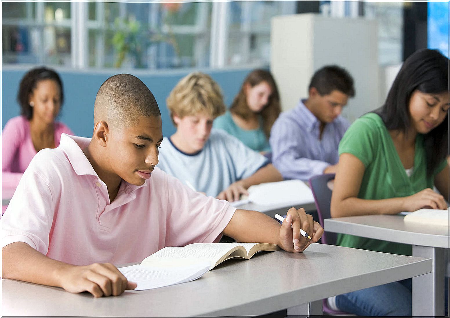 Students in class at the institute.