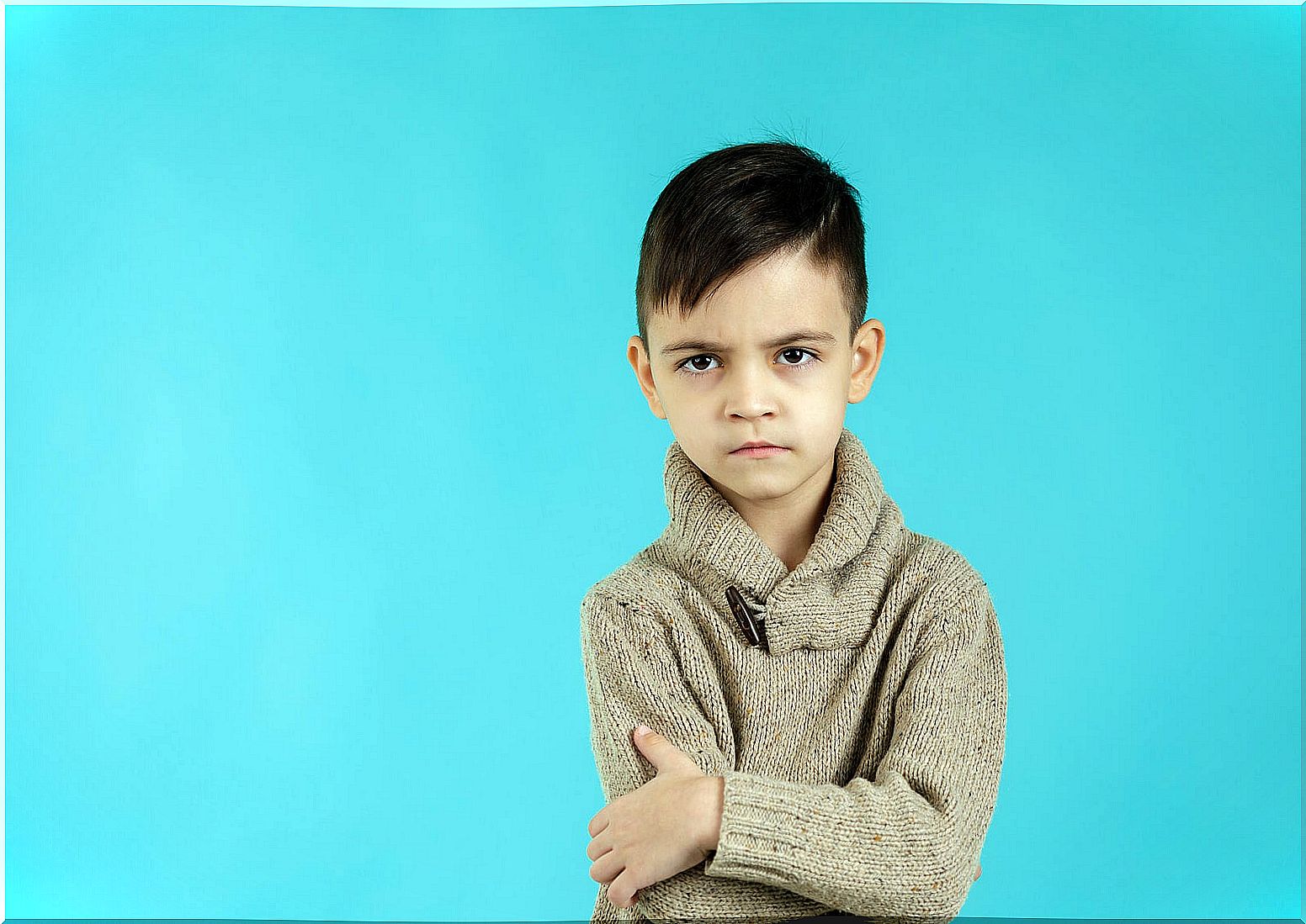 Angry child because he doesn't want anything for Christmas.